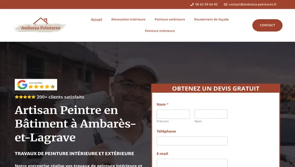 Site Andueza Peintures — Peintre Ambarès